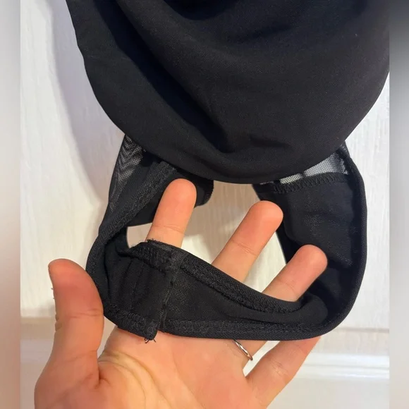 NWT Zara Sheer Tulle Draping Fabric High Neck Sleeveless Black Bodysuit Size XS - Picture 8 of 12